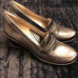 Naturalizer Black Leather Wedge Sz. 8 Narrow NWOT